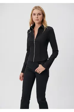 پیراهن مشکی زیپ دار 1210410-900 - یاری شاپ