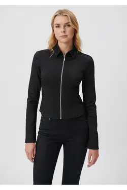 پیراهن مشکی زیپ دار 1210410-900 - یاری شاپ