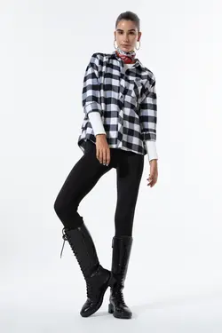 پیراهن معمولی پیراهن آستین بلند یقه - یاری شاپ