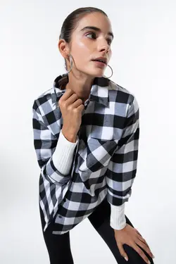 پیراهن معمولی پیراهن آستین بلند یقه - یاری شاپ