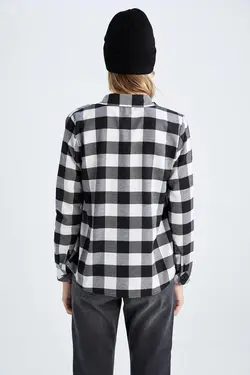 پیراهن معمولی پیراهن آستین بلند یقه - یاری شاپ