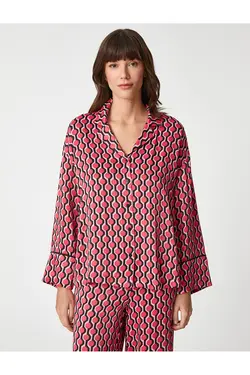 پیراهن مناسب آستین بلند دکمه دار - یاری شاپ