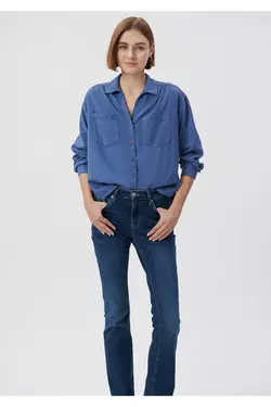 پیراهن منظم / برش معمولی 1210032-80233 - یاری شاپ