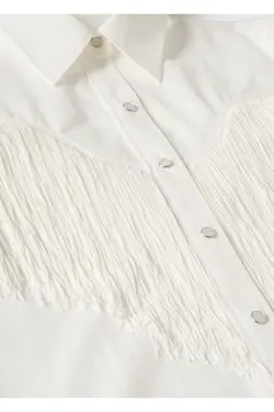 پیراهن منگوله ای با جزئیات - یاری شاپ