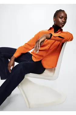 پیراهن نارنجی زنانه - یاری شاپ