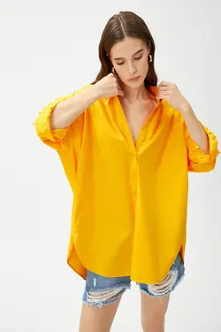 پیراهن نارنجی زنانه 3SAK60011PW - یاری شاپ