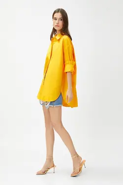 پیراهن نارنجی زنانه 3SAK60011PW - یاری شاپ