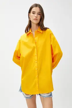 پیراهن نارنجی زنانه 3SAK60011PW - یاری شاپ