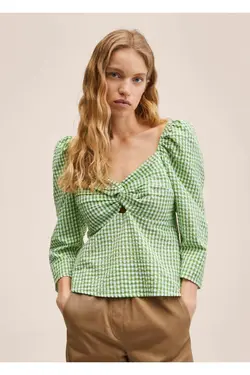 پیراهن نخی Gingham - یاری شاپ