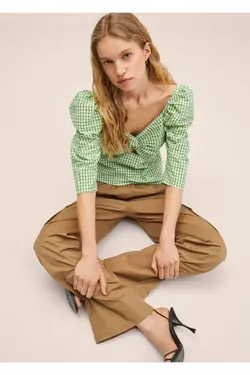 پیراهن نخی Gingham - یاری شاپ