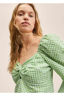 پیراهن نخی Gingham - یاری شاپ