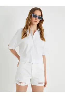 پیراهن نخی آستین کوتاه - یاری شاپ