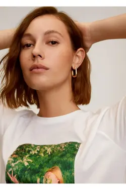 پیراهن نخی طرح دار سفید زنانه 67025963 - یاری شاپ