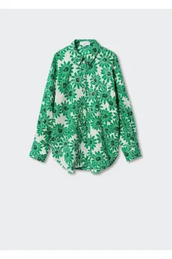 پیراهن نخی طرح دار گلدار - یاری شاپ