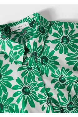 پیراهن نخی طرح دار گلدار - یاری شاپ