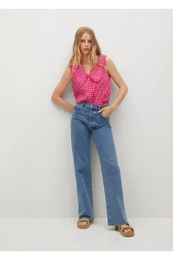 پیراهن نخی یقه بچه فوشیا زنانه - یاری شاپ