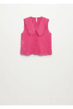 پیراهن نخی یقه بچه فوشیا زنانه - یاری شاپ