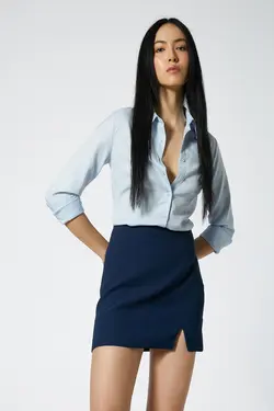 پیراهن نیلی روشن زنانه - یاری شاپ