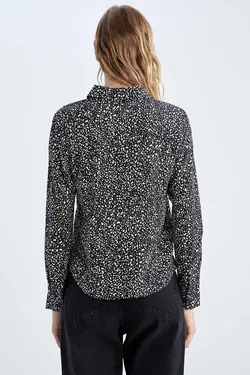 پیراهن ویسکوز طرح دار منظم - یاری شاپ