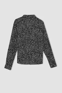 پیراهن ویسکوز طرح دار منظم - یاری شاپ