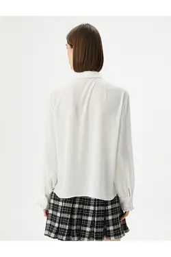 پیراهن یقه آستین بلند دکمه دار - یاری شاپ