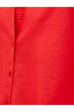 پیراهن یقه استاندارد پیراهن ساده زنانه قرمز 3sak60019pw - یاری شاپ