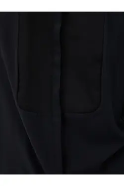 پیراهن یقه باشکوه با دکمه های مخفی آستین بلند - یاری شاپ