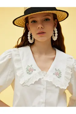 پیراهن یقه دوزی شده نوزاد - یاری شاپ