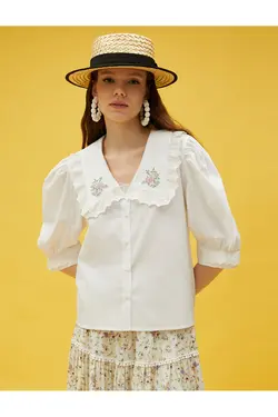 پیراهن یقه دوزی شده نوزاد - یاری شاپ