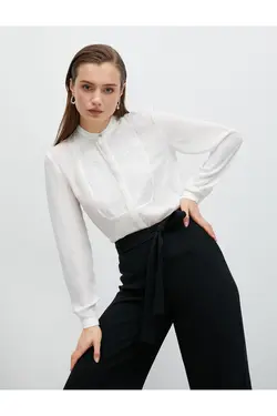 پیراهن یقه شیک، دو پارچه متفاوت - یاری شاپ