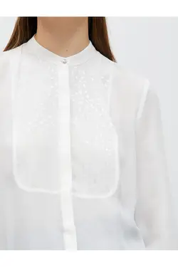 پیراهن یقه شیک، دو پارچه متفاوت - یاری شاپ