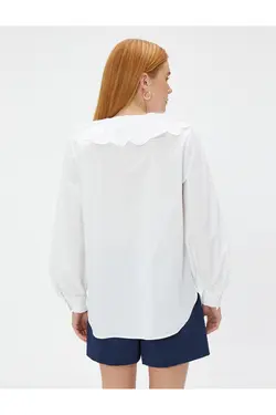 پیراهن یقه کودک با ریز دوزی پنبه ای - یاری شاپ