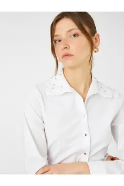 پیراهن یقه کودک سنگ دوزی شده Relax Fit - یاری شاپ