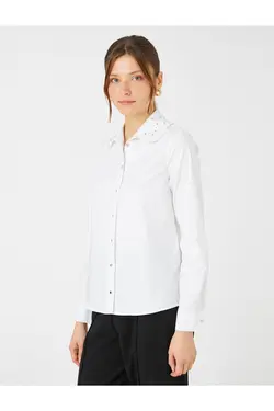 پیراهن یقه کودک سنگ دوزی شده Relax Fit - یاری شاپ