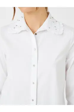 پیراهن یقه کودک سنگ دوزی شده Relax Fit - یاری شاپ