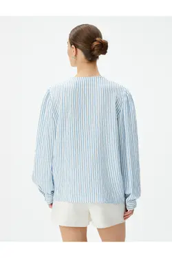 پیراهن یقه نوزاد با آستین های بادکنکی و کراوات - یاری شاپ