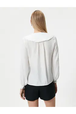 پیراهن یقه نوزاد با دکمه های جزییات کراوات - یاری شاپ