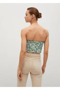 تاپ طرح دار سفید زنانه - یاری شاپ