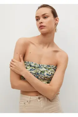 تاپ طرح دار سفید زنانه - یاری شاپ