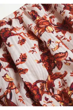 تاپ نخی طرح دار سفید زنانه - یاری شاپ