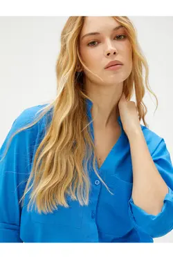 ترکیب کتانی پیراهن یقه باشکوه - یاری شاپ