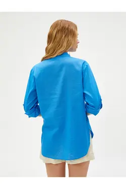 ترکیب کتانی پیراهن یقه باشکوه - یاری شاپ