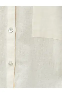 ترکیب کتانی پیراهن یقه باشکوه - یاری شاپ