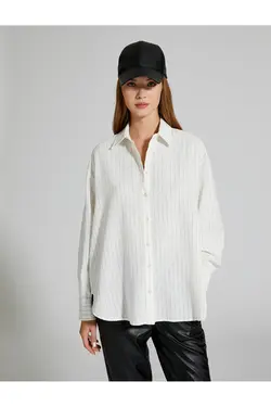 ترکیب کتانی دکمه دار پیراهن بزرگ سایز - یاری شاپ