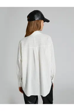 ترکیب کتانی دکمه دار پیراهن بزرگ سایز - یاری شاپ