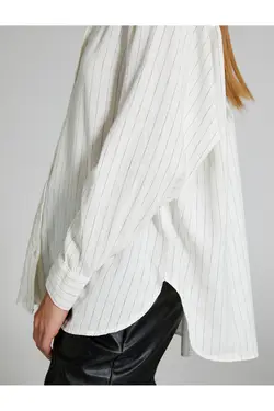 ترکیب کتانی دکمه دار پیراهن بزرگ سایز - یاری شاپ