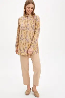 تونیک پیراهن ویسکوز چاپ گلدار - یاری شاپ