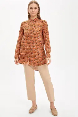 تونیک پیراهن ویسکوز چاپ گلدار - یاری شاپ