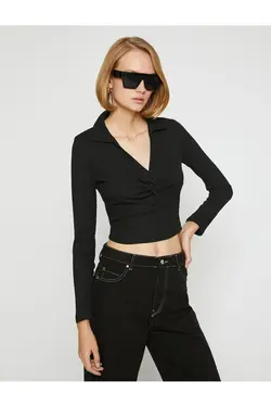 تی شرت آستین بلند یقه پولو - یاری شاپ