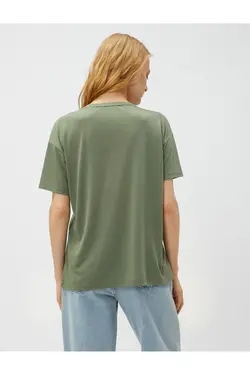 تی شرت پولک دار آستین کوتاه یقه V - یاری شاپ